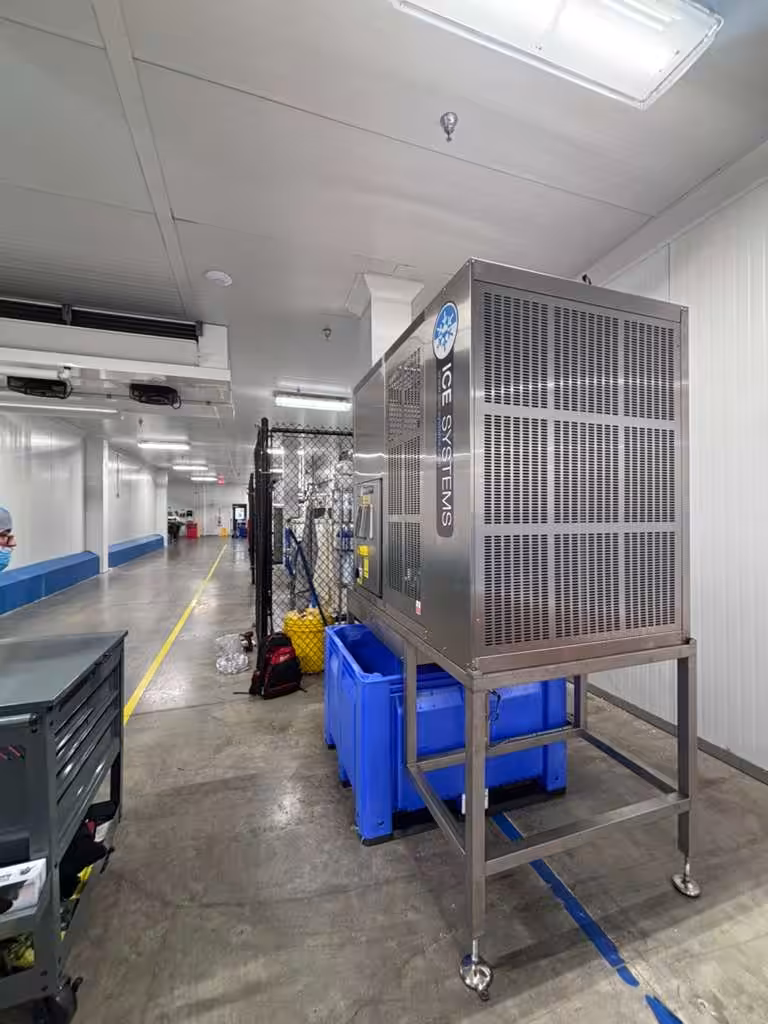 Stand Alone Flake Ice Machine Installation, Industrial Ice Machine, Ice Systems