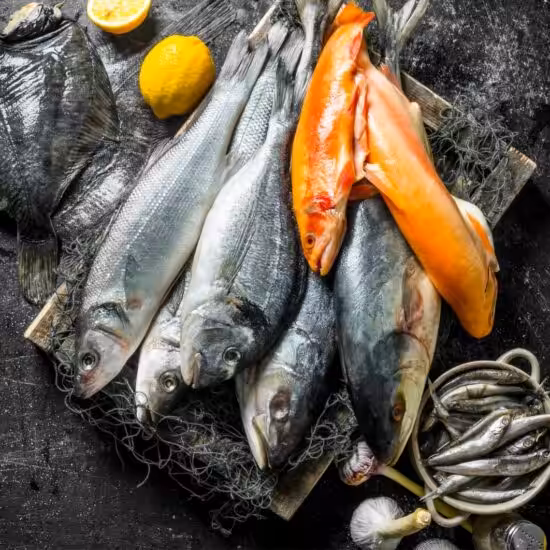 fresh raw fish on tray with garlic and spices 2023 11 27 04 59 02 utc 1